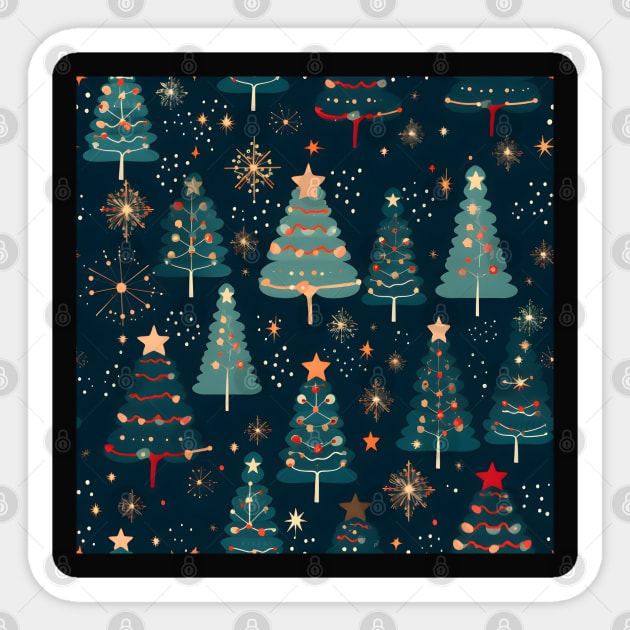 christmas tree pattern Sticker by VelvetEasel